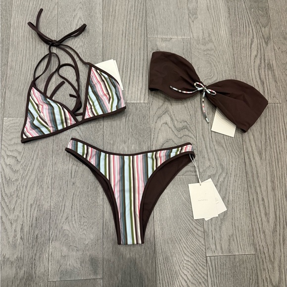 Faithfull the Brand Other - Faithfull the Brand Multicolor Striped Bikini
